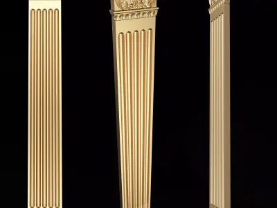 Column Capital 05 Low-poly 3D model