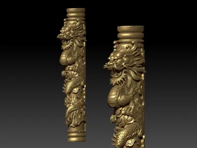 dragon pillar model 3D print model