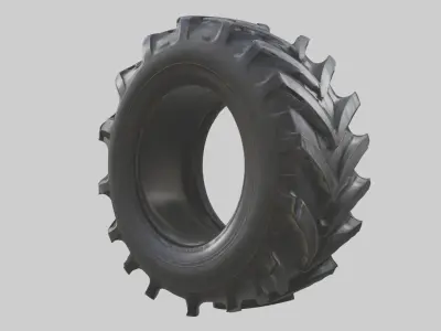 Farmtractortiremod 1 Low-poly 3D model