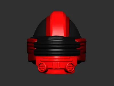 helmet high poly sculpt 3d printable ver 7 3D model 3D model 33
