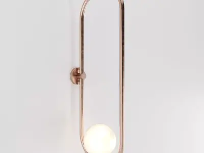 Luxury Nordic Glass Ball - Jabuticaba LE21 wall ligth 3D model