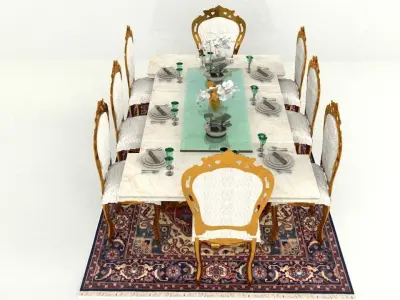 Royal Classic Dining Tabel 3D model