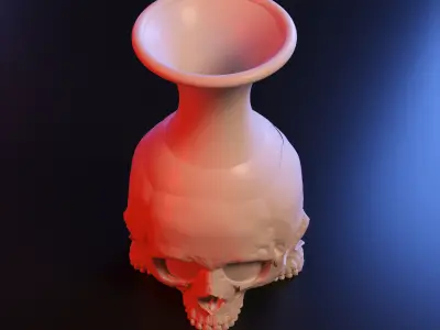 Skull Vase 3D print model