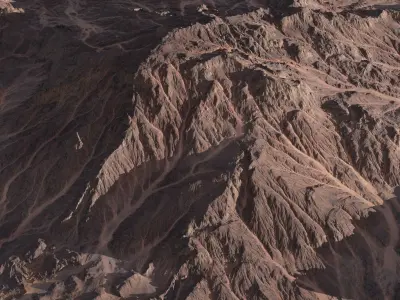 8k Rocky desert Mountain  Free low-poly 3D model