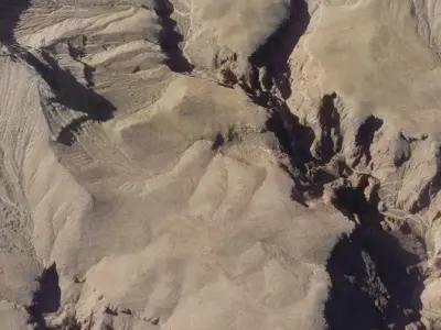 3D Desert Terrain Free low-poly 3D model
