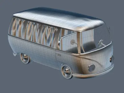 Cartoon Van 3D model