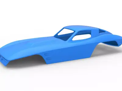 Sport car shell for monster truck Scale 1 to 25 3D print model