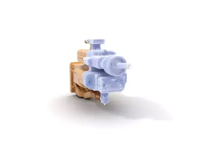 HighTech Surveillance Turret Model Pack Low-poly 3D model