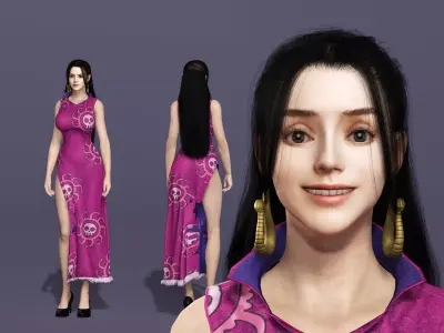 One Piece Empress Boa Hancock Realistic Next-Gen Quality 3D model
