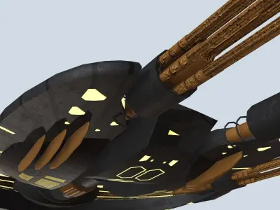 Martins Spaceship Low-poly 3D model