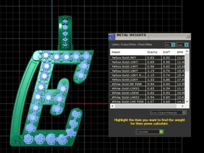 LUXURY ALPHABET E PENDANT 3D PRINTABLE MODEL 3D print model