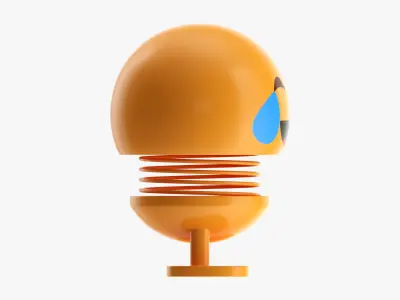 Car spring toy figure 02 lol happy smile 3D model