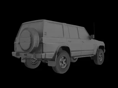 Nissan Patrol MK4 Y60 1987 Low-poly 3D model