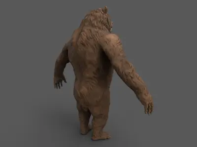 Bear Creature Game Ready Low-poly 3D model