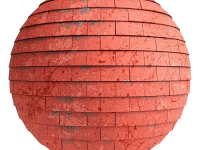 Roof Tile Materials 10- By 3 color Pbr By Sbsar 4k Texture