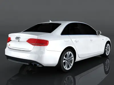 Audi S4  2009  Low-poly 3D model