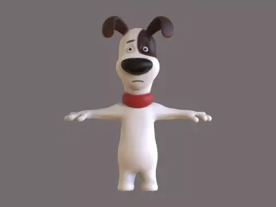Dog Toon Low-poly 3D model