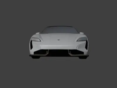 Porsche Taycan Turbo S 2024 Low-poly 3D model