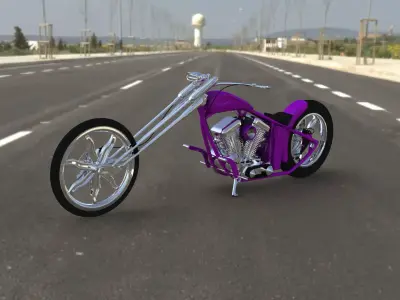 Custom American Chopper Bike 3D model