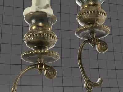 Ornate Vintage Candelabra 3D model