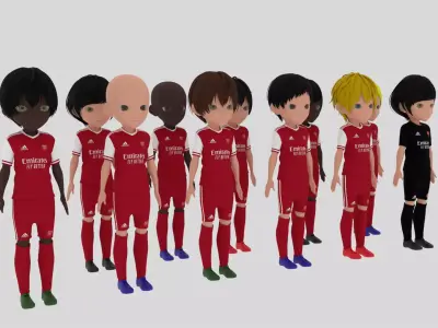 Arsenal FC Soccer - Football Team Low-poly 3D model