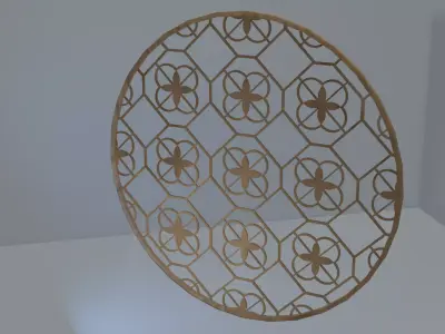 a pane circular metal plate Free 3D model