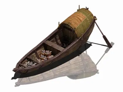Game Traffic - small fishing boat 1 3D model