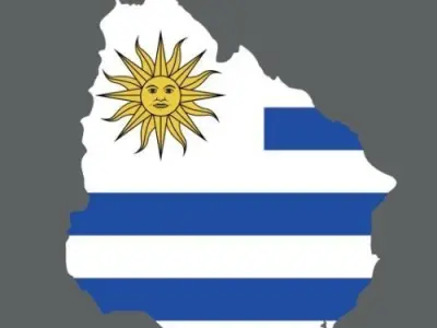 Uruguay flag for 3d print 3D print model