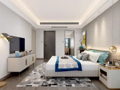 Luxury bedroom 4 3D model