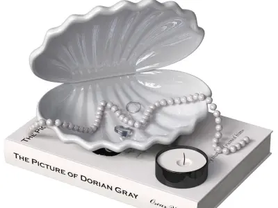 Decorative Set with pearl beads 3D model