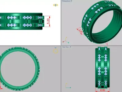 men weeding band  3D print model