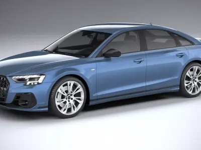 Audi A8 S-Line 2022 3D model