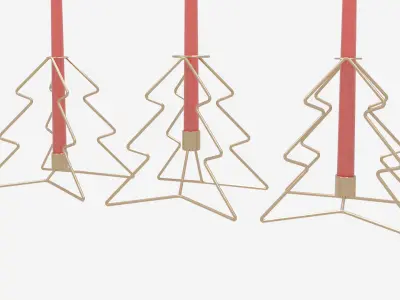 Christmas Tree Candlestick 3D model