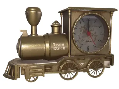 train table clock 3D model