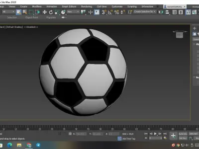 Football ball PBR Low-poly 3D model