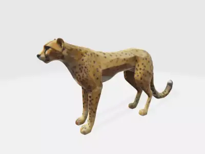 Lowpoly cheetah Low-poly 3D model
