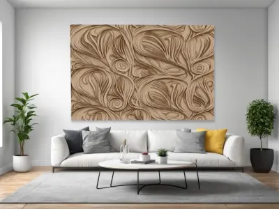 decor set wall panel wall relief mural CNC 59 3D model