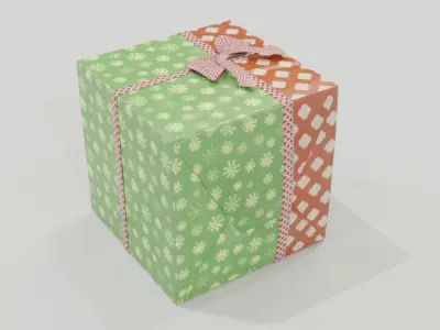 Gift boxes - 3D Low-poly 3D model