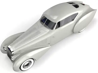 Delage D8 120 S Pourtout Aero Coupe 3D model