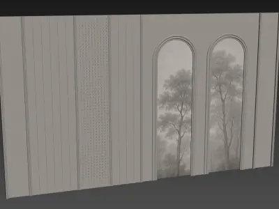 Decorative V61 Wall Panels 3D model