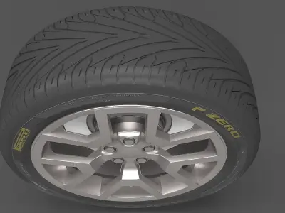 Realistic Wheel Tire 9 3D model