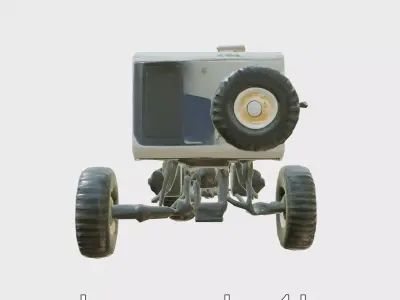 Polar Traverse Machine Fortresslike Highvisibility Design Low-poly 3D model