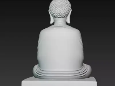 Buddha Statue 3D Model For Print 3D print model