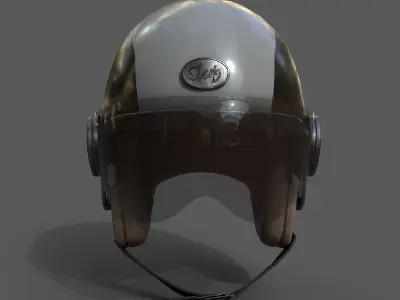 Helmet racer sport Color scifi  Low-poly 3D model