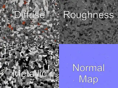 Eroded Fire-Damaged House Ruins model pack Low-poly 3D model