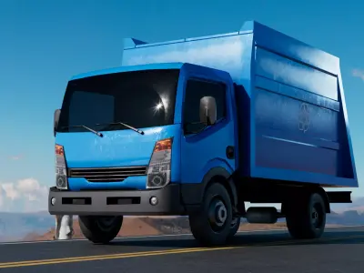 Recycle Truck Waste Car Low Poly Low-poly 3D model