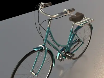 bicycle modeling with maya Low-poly 3D model