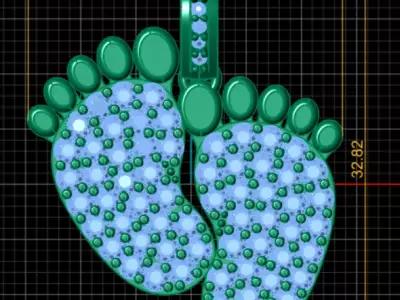 Luxury Emerald  Diamond Drop Earrings  3D print model