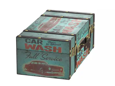 Vintage Retro Suitcase 3D model