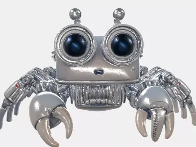 Robot Crab Free low-poly 3D model